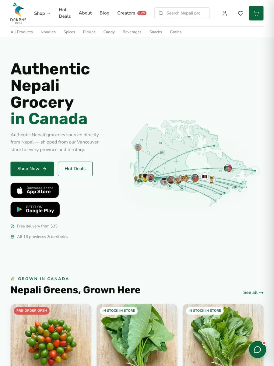 Danphe Stores on a tablet
